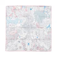 エルメス カレ90 Animapolis アニマポリス スカーフ シルク ホワイト×レッド