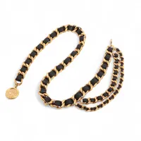 シャネル 31 RUE CAMBON 29 チェーンベルト GP×革 ゴールド×ブラック