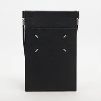 Maison Margiela 4 stitches Leather Phone Pouch Black S55UI0207