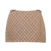 Gucci x Palace Cotton & Polyester Skirt 40 Ladies' Brown x beige