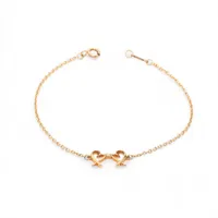 ティファニー ダブルラビングハート ダイヤ ブレスレット 750(YG) 1.8g