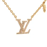 ヴィトン M00596 コリエLVアイコニック AK0275 ネックレス GP×ラインストーン ゴールド