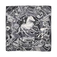 エルメス カレH100 スカーフ カシミヤ×シルク FAUBOUR OF DREAMS