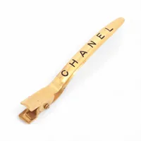 シャネル ロゴ 97P ヘアクリップ GP ゴールド