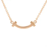 ティファニー Tスマイル ミニ ネックレス 750(PG) 2.3g