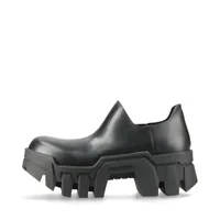 バレンシアガ ブルドーザー レザー ショートブーツ 41 メンズ ブラック 672478 スリッポン 厚底 ラバーソール スターマークあり 箱 保存袋あり