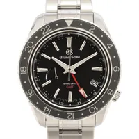 グランドセイコー スプリングドライブ GMT SBGE201 SS SS AT ブラック文字盤
