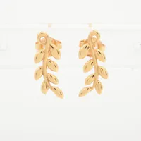 ティファニー オリーブリーフ ピアス 750(YG) 2.9g