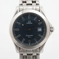 オメガ シーマスター120 2511.81 SS SS QZ ブルー文字盤