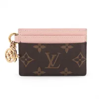 ヴィトン モノグラム ポルトカルトLVチャーム M82739 ローズバレリーヌ カードケース RFID反応あり