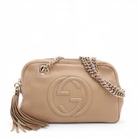 グッチ ソーホー レザー チェーンショルダーバッグ ベージュ 308983
