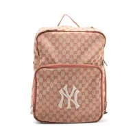グッチ×ニューヨークヤンキース GGキャンバス キャンバス バックパック/リュック ベージュ 536724