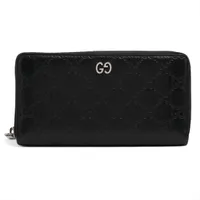 グッチ グッチシマ 473928 レザー ラウンドジップウォレット ブラック