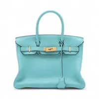 エルメス バーキン30 ルトゥルネ トリヨンクレマンス ブルーサンシール ゴールド金具 A:2017年
