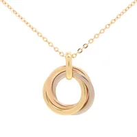 カルティエ トリニティ ネックレス 750(YG×PG×WG) 5.3g