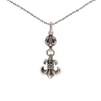 クロムハーツ 1ボール BSフレア ネックレス 925 16.9g ボールチェーン付 一部刻印消え