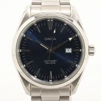 オメガ シーマスターアクアテラ 2517.80 SS SS QZ ブルー文字盤 あまりごま2