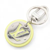 ヴィトン バッグチャーム LVサークル RM5204 チャーム レザー×メタル イエロー×シルバー M02470 レモン