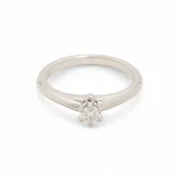 ティファニー ソリテール ダイヤ リング Pt950 4.5g D0.18