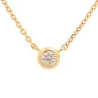 アガット ダイヤ ネックレス K18(YG) 1.7g 0.09