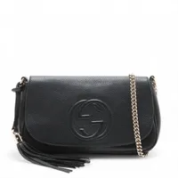 グッチ ソーホー レザー チェーンショルダーバッグ ブラック 536224