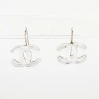 シャネル ココマーク 03C ピアス(両耳用) GP×レジン クリア×シルバー