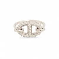 エルメス ロンド PM ダイヤ リング 750(WG) 3.8g 48