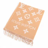 ヴィトン M77728 マフラー LVエセンシャル RT5202 マフラー ウール ベージュ