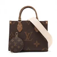 ヴィトン モノグラム ジャイアント リバース オンザゴー PM M46373 ブラウン RFID反応あり