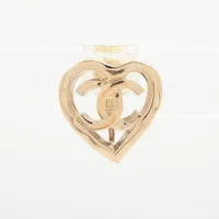 シャネル ココマーク ハート B22P イヤリング(両耳用 片方のみ) GP ゴールド