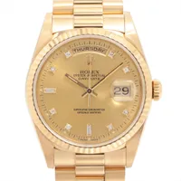 ロレックス デイデイト 18238A YG YG AT シャンパン文字盤