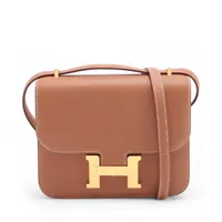 エルメス コンスタンス3 ミニ18 ミロワール ヴォースイフト ゴールド ゴールド金具 B:2023年 ミラー付き