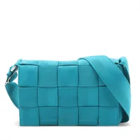 ボッテガヴェネタ マキシイントレチャート ウェビングカセット ナイロン ショルダーバッグ ブルー