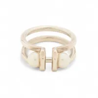 ティファニー ハードウェア ダブルパール リング 925×パール 5.8g シルバー