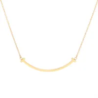 ティファニー Tスマイル スモール ネックレス 750(YG) 3.0g