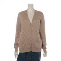 グッチ GGラメ ジャカード コットン×ポリエステル カーディガン M