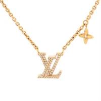 ヴィトン M00596 コリエLVアイコニック TE0225 ネックレス GP×ラインストーン ゴールド
