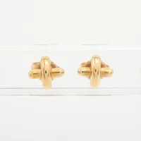 ティファニー クロスステッチ ピアス 750(YG) 2.6g