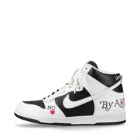 ナイキ×シュプリーム レザー×ファブリック ハイカットスニーカー 28.5 メンズ ブラック×ホワイト DN3741-002 SB DUNK HIGH OG QS Any Mean 箱有  チャーム付き