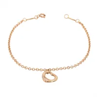 ティファニー オープンハート ブレスレット 750(PG) 3.6g