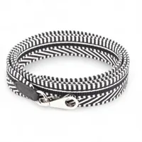 エルメス バンドリエール サングル カヴァル 25mm B:2023 ショルダーストラップ キャンバス×レザー ブラック×ホワイト