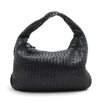 ボッテガヴェネタ イントレチャート レザー ハンドバッグ ブラック 115653