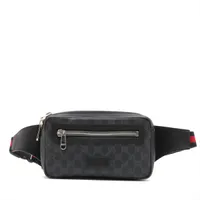 グッチ GGスプリーム PVCxレザー ボディバッグ ブラック 474293