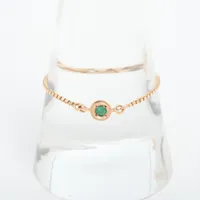 アガット 色石 チェーンリング K10(YG) 0.5g