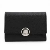 ロエベ アナグラム ぺブルバーティカルウォレットスモール レザー コンパクトウォレット ブラック