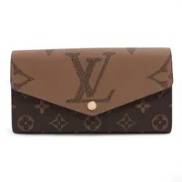 ヴィトン ジャイアントモノグラムリバース ポルトフォイユサラ M80726 マロン ロングウォレット RFID反応あり