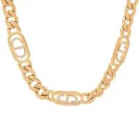 ディオール 30 MONTAIGNE 30モンテーニュ ネックレス GP×ラインストーン ゴールド