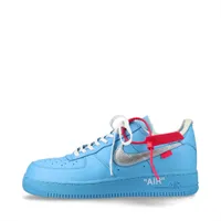 ナイキ×オフホワイト AIR FORCE 1 LOW ’07 レザー スニーカー 27.5cm メンズ ブルー CI1173-400 VIRGIL MCA
