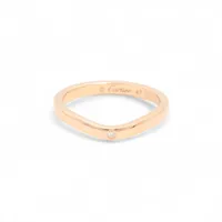 カルティエ バレリーナ カーブ ウェディング 3P ダイヤ リング 750(PG) 2.2g 47