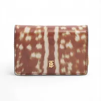 バーバリー レザー チェーンウォレット レオパード